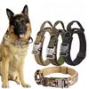 Haustierprodukte Outdoor Taktisches Hundehalsband Metallschnalle Atmungsaktives Nylonhalsband Mittlere und große Hundetrainingshalsband Hund