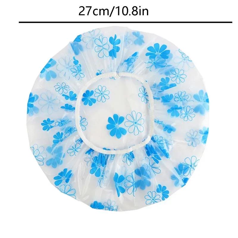 5pcs Shower Cap Waterproof Bathing Household Long Hair Shower Dry Hair Cap Kitchen Fume Prevention Sanitary Hat
