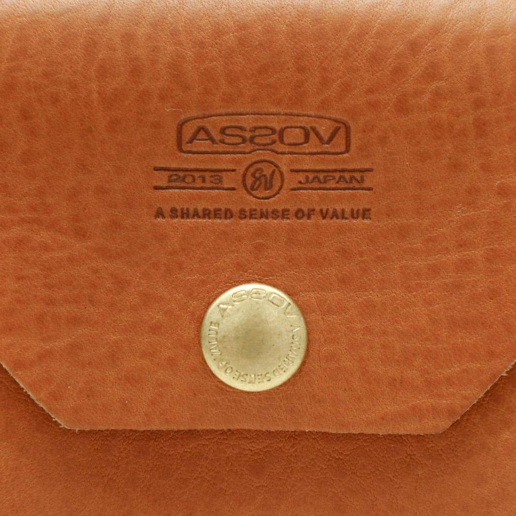 Assob Oiled Shrink Leather Coin Case Wallet 101406 Black/10