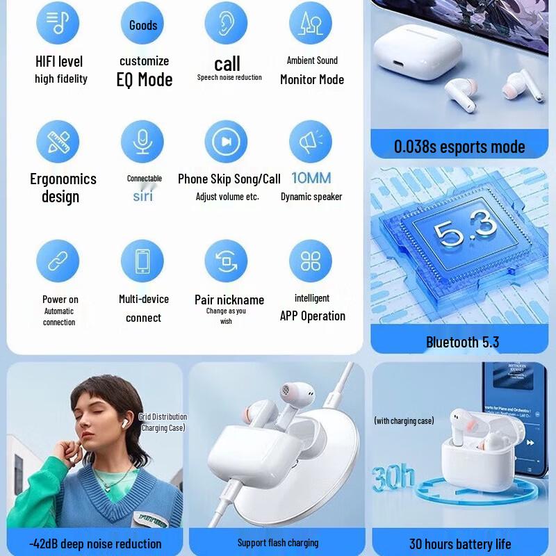 Baseus M2 Active Noise Cancelling Bluetooth Earbuds