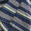 SUGAR CANE Toyo Enterprise Border Long Sleeve Cotton Shirt LARGE Blue Men's Used