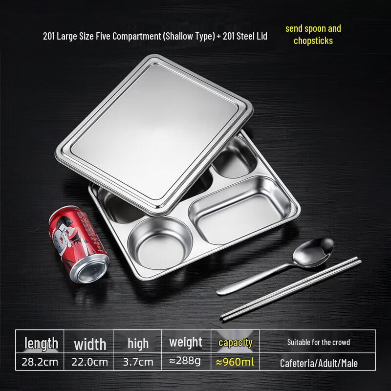 

Divided 304 Stainless Steel Lunch Box