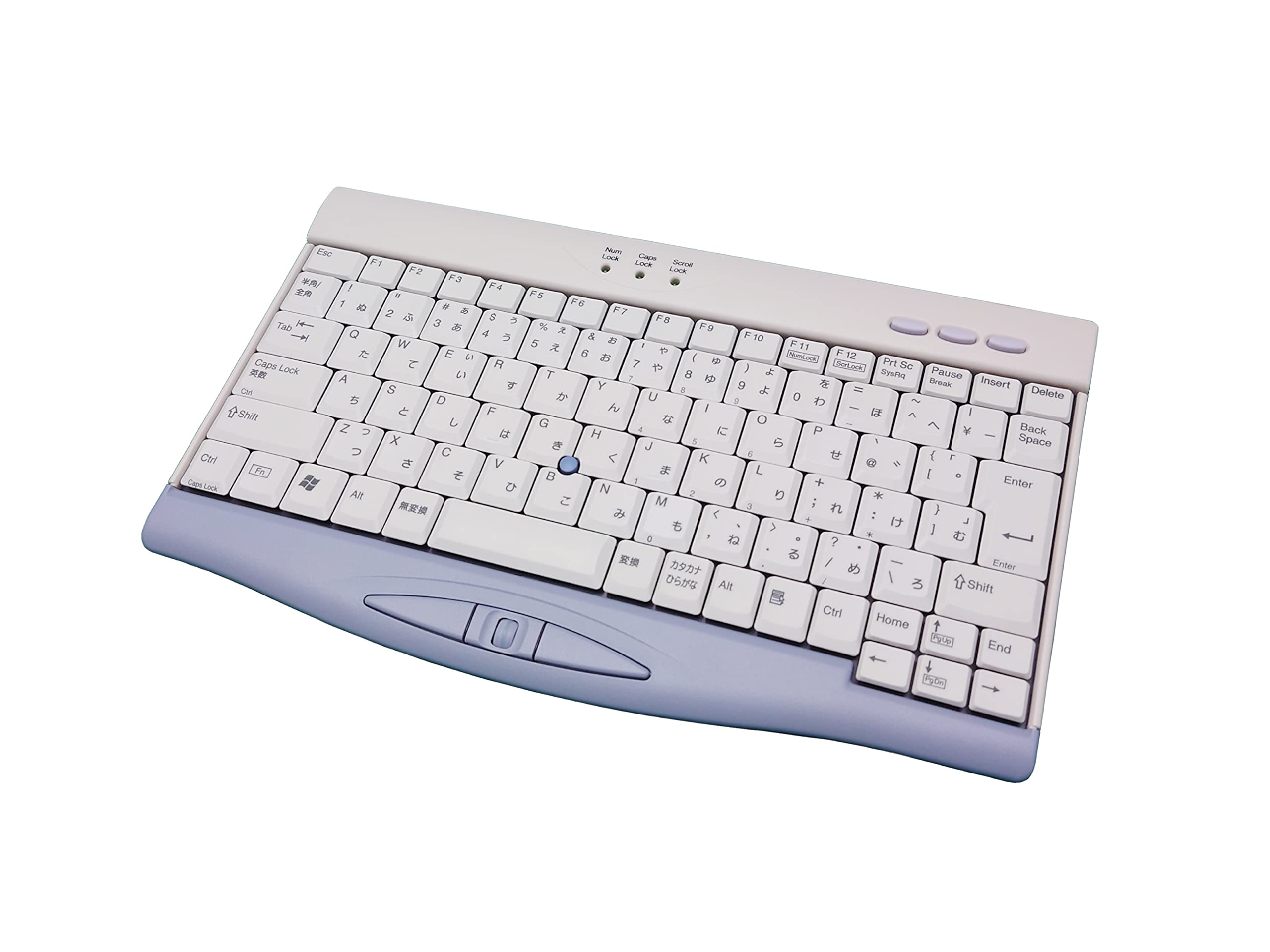 

Kanai Electric Industrial USB Mini Keyboard Pro with Stick Pointer Japanese Layout Mini Keyboard Compact White HMB632KJP/R білий