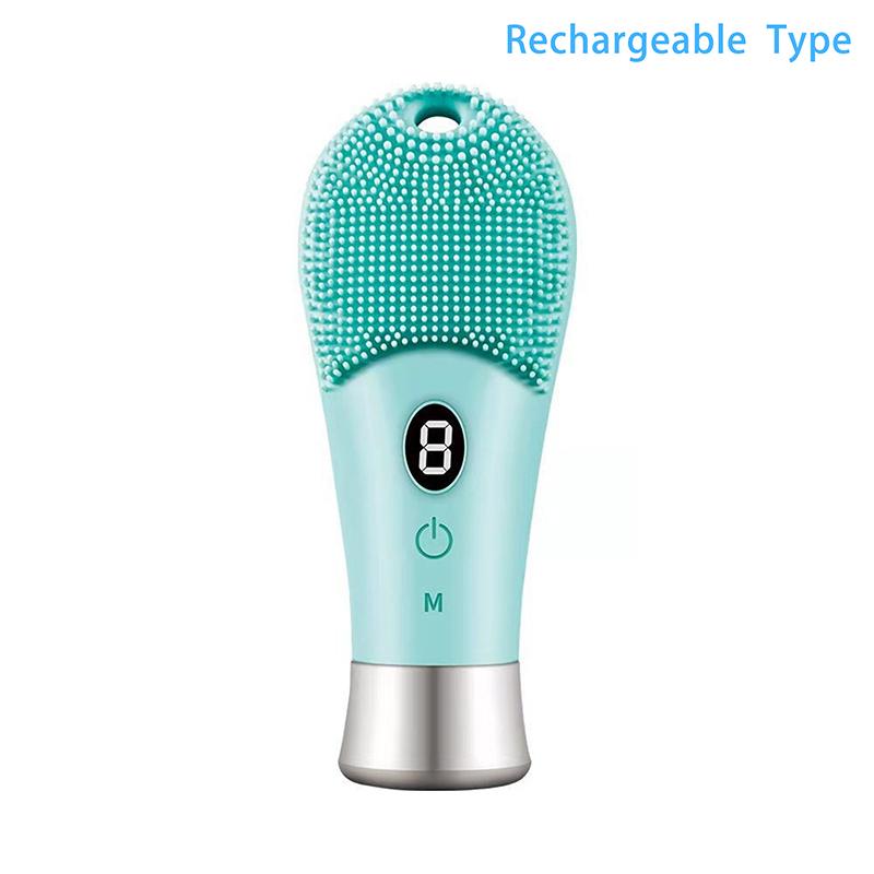9 Gear Electric Ultrasonic Skin Sonic Scrubber Facial Brush Cleaner Spinning High Frequency Vibration Face Silicone Rechargeable