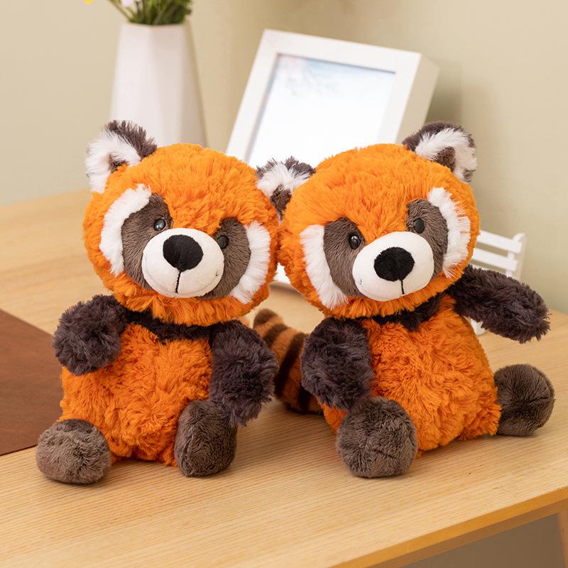 25cm Lovely Raccoon Stuffed Fluffy Animal Huggable Pillow Delicate Home Decro Zoo Souvenir Party Props