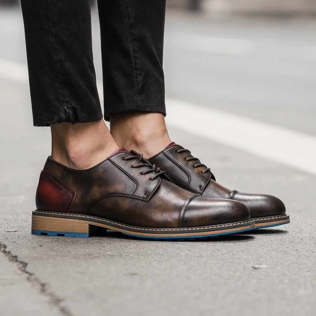Casual Shoes Men Brand 2026 Comfortable Fashion Leather Shoes Men