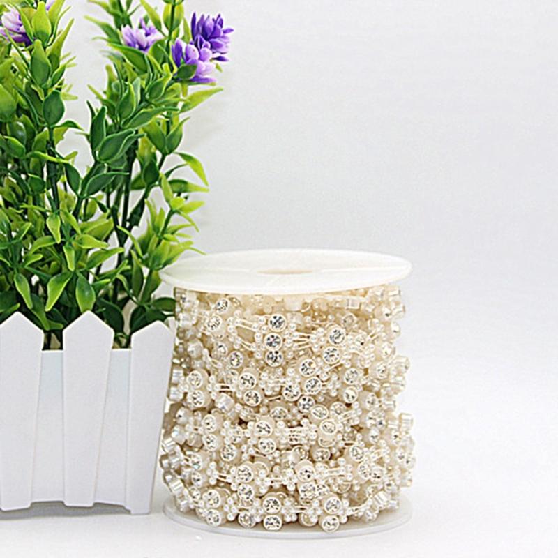 Pearls Beads String Chain Garland Artificial Pearls Beads Chain Garland String for Party Wedding Home Decoration