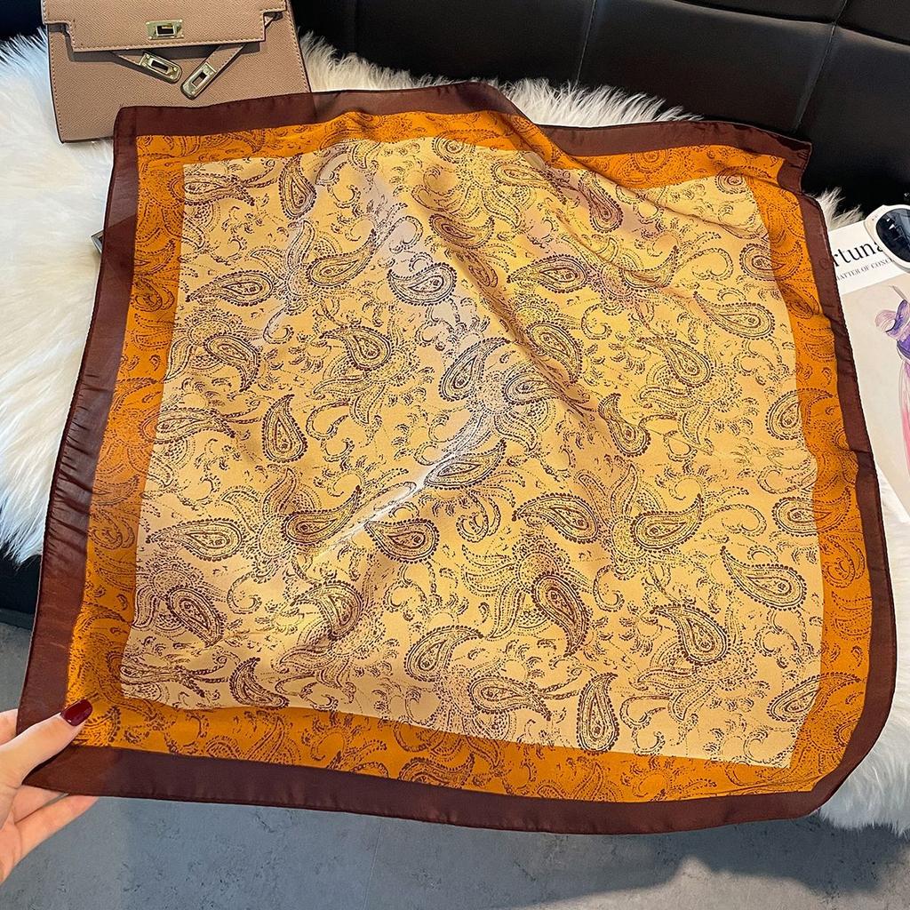 Light Luxury High-End Imitation Silk Scarf Summer Classic Silk Chinese Scarf Shawl Scarf Women'S