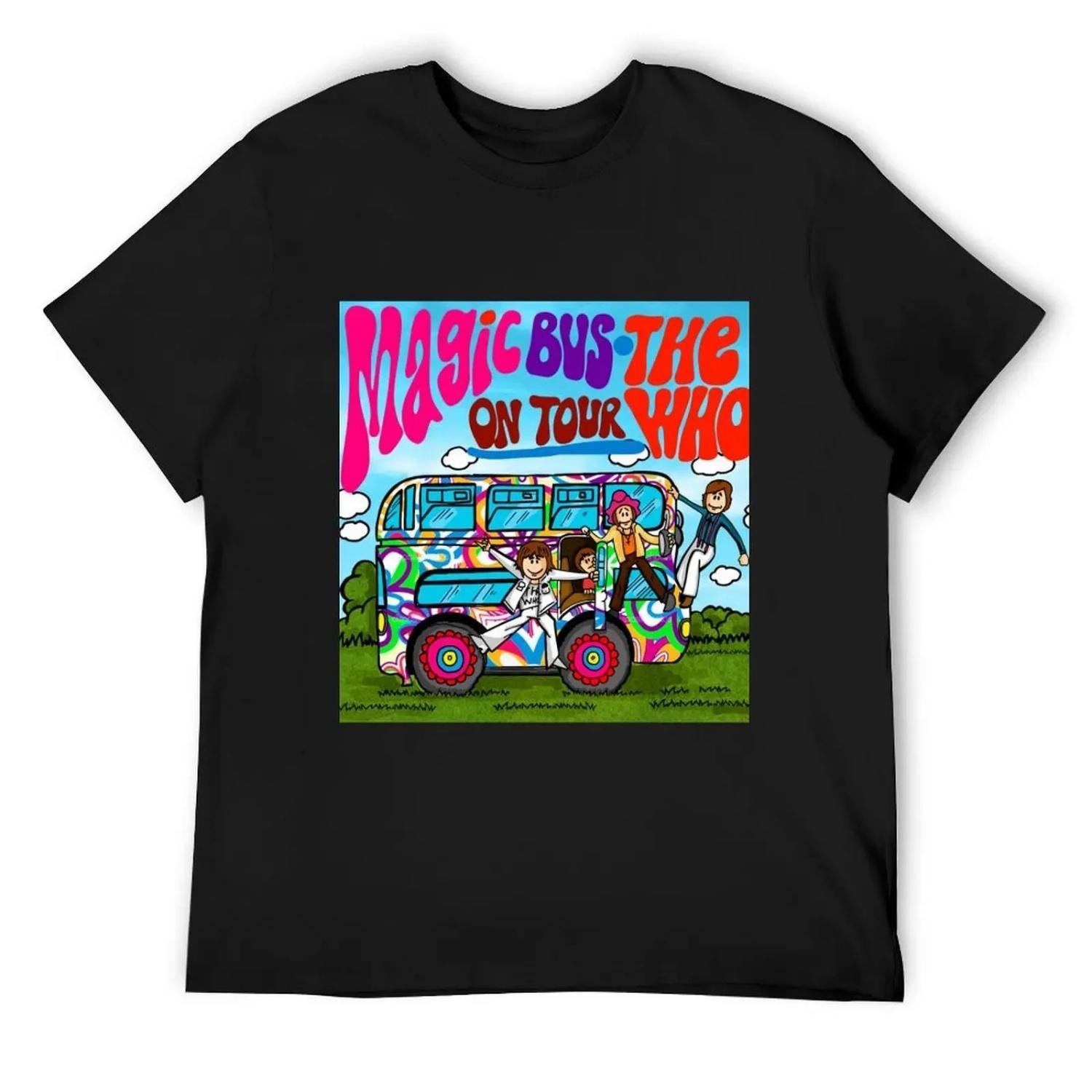 Magic Bus The Who T-Shirt summer tops anime tshirt plus size clothes cute tops vintage t shirt men S