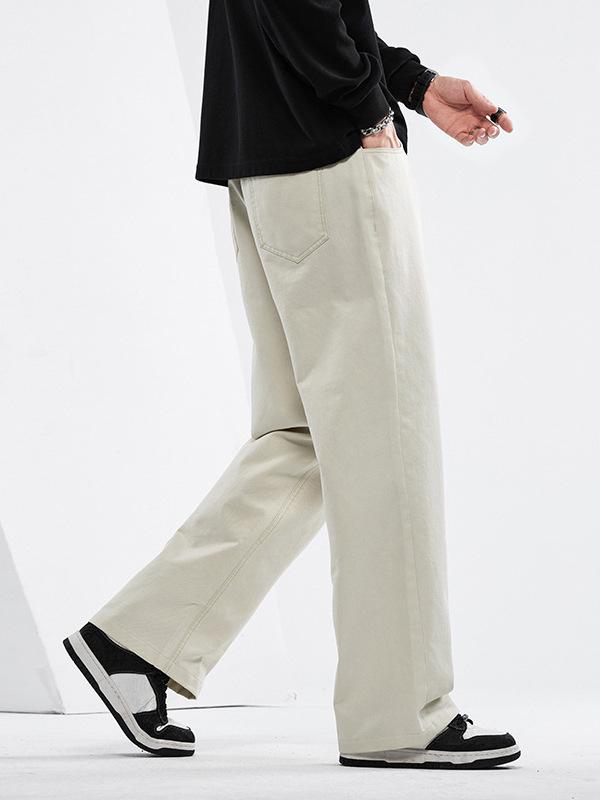 Mingge 2025 Herren Frühling/Sommer Locker Gerade Hose - Trendig, Einfarbig, Lässig und Vielseitig.