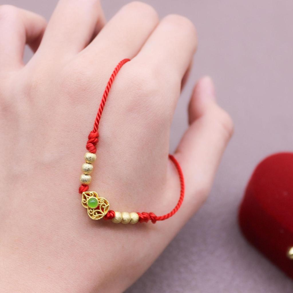Adjustable Red Gourd Bracelet for Women - Year of the Rat, Versatile & Stylish