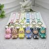 Oversized Labubu Keychain Flocking Doll Pendant Cute Cartoon Labubu Keychain Pendant