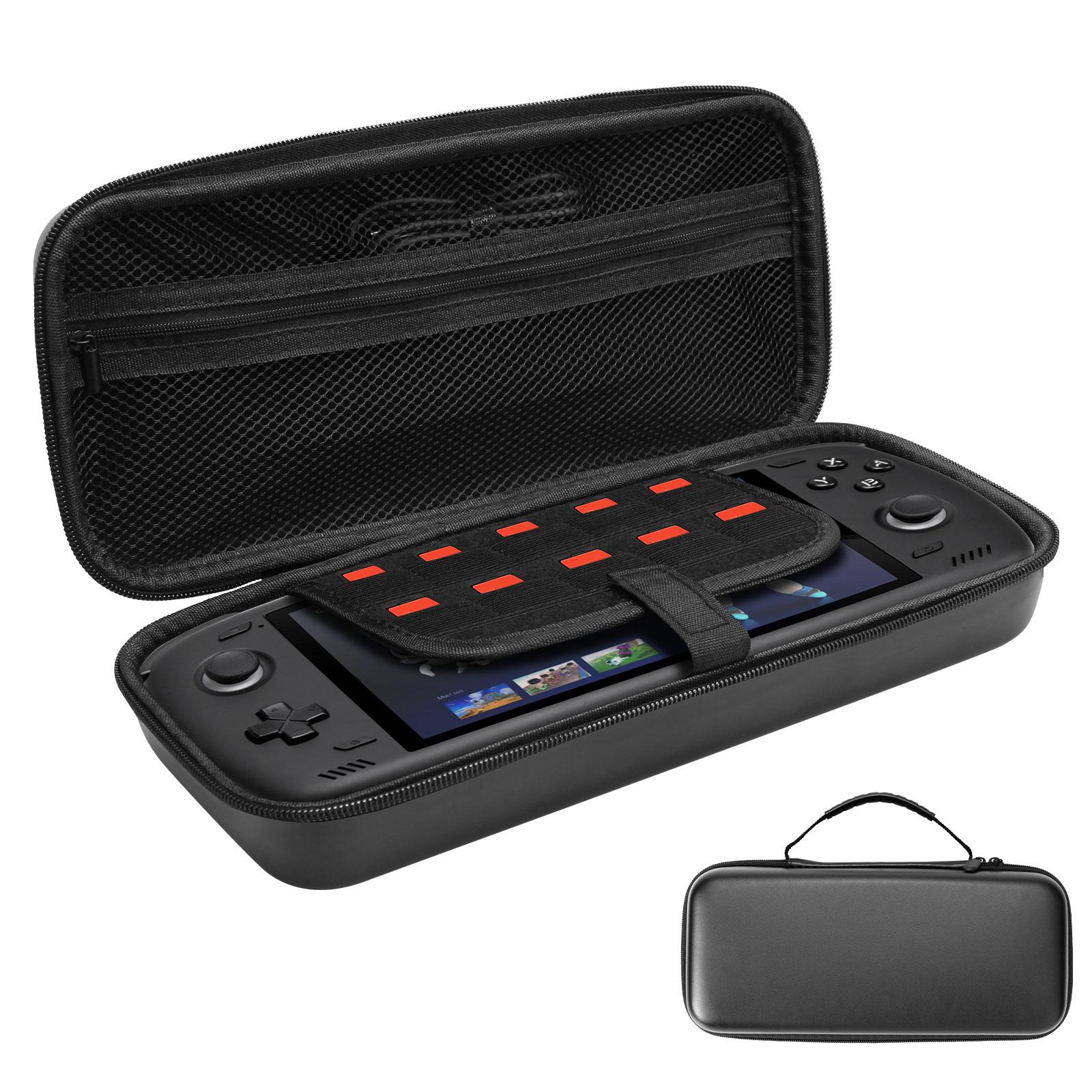 

For AYN Odin 2 Portable Storage Bag Game Console Carrying Case EVA Shockproof with Handle Strap/Mesh Pocket A