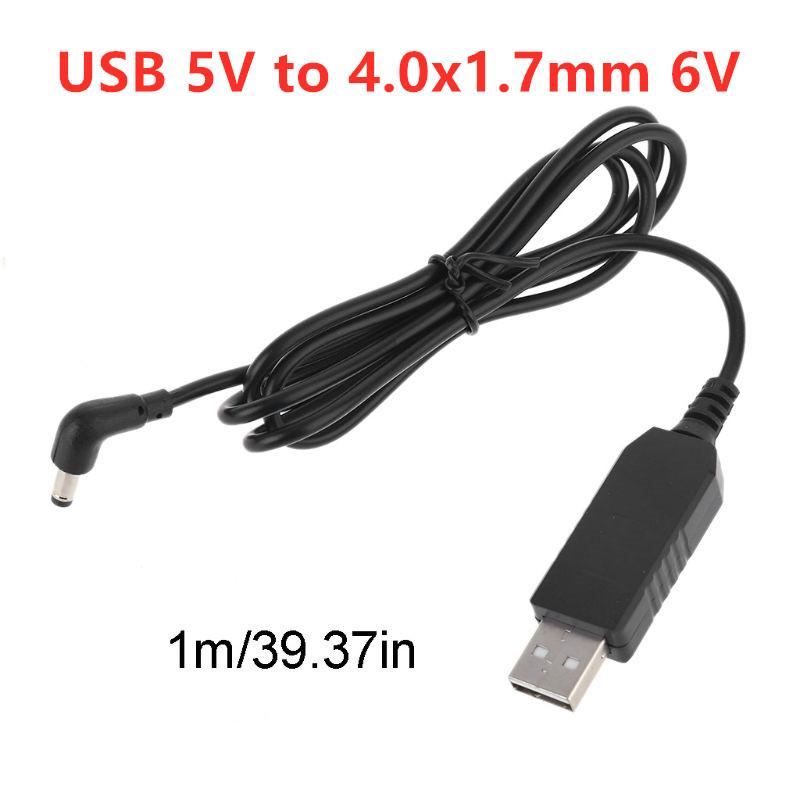 USB To DC Power Charging Cable 4.0x1.7mm Plug 5V 1A 6V 12V Power Charging Cable for PSP 1000/2000/3000 for Speaker Router LED