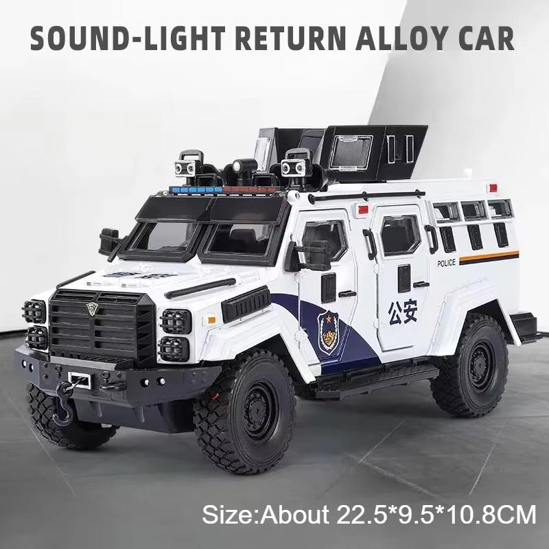

Масштаб 1:24 Модель-игрушка Бронированный автомобиль Тигр с зубастым лезвием Музыка Свет Оттяжка Миниатюрные модели Внедорожников Детские Подарки на День Рождения