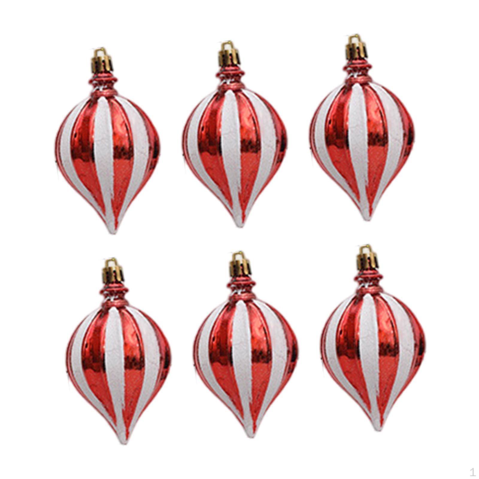 

6 шт. Рождественские шары, украшения для елки, декоративные безделушки красный