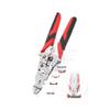 Delixi 16-in-1 Multifunctional Wire Stripper Pliers: Folding Buckle for Stripping, Separating, Winding, Crimping, and Cutting.