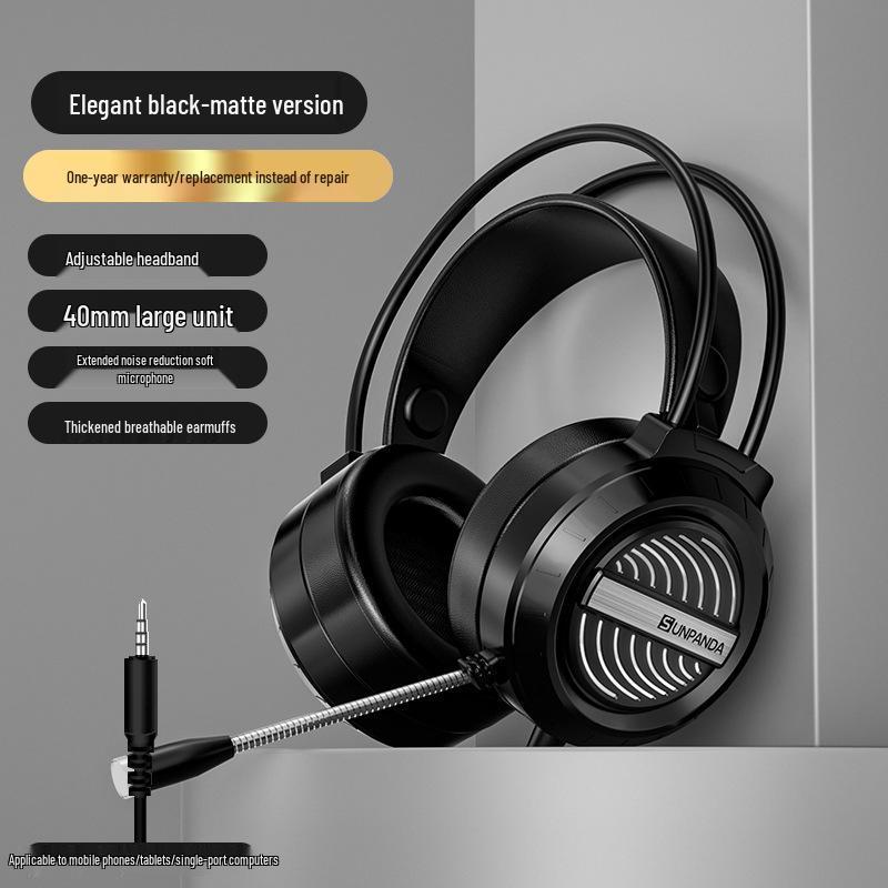Wired Over-Ear Gaming Headset with Microphone for Mobile, Desktop & Laptop