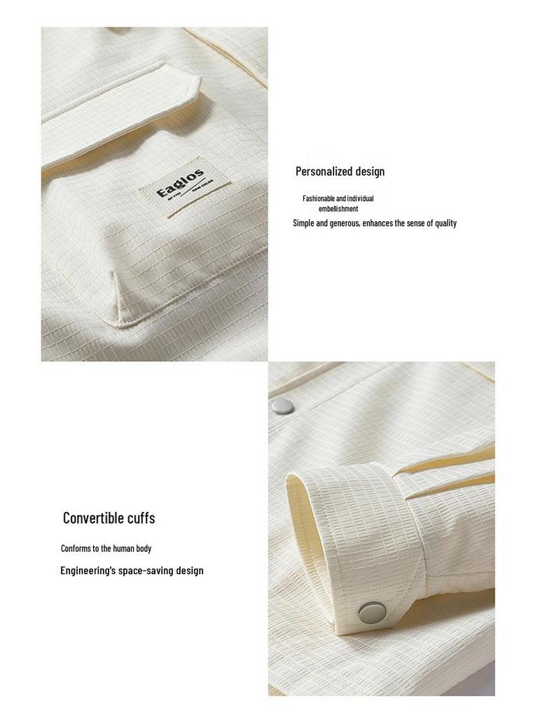 2025 Men's Versatile Casual Jacket Shirt - Trendy Lapel Workwear for Spring/Autumn