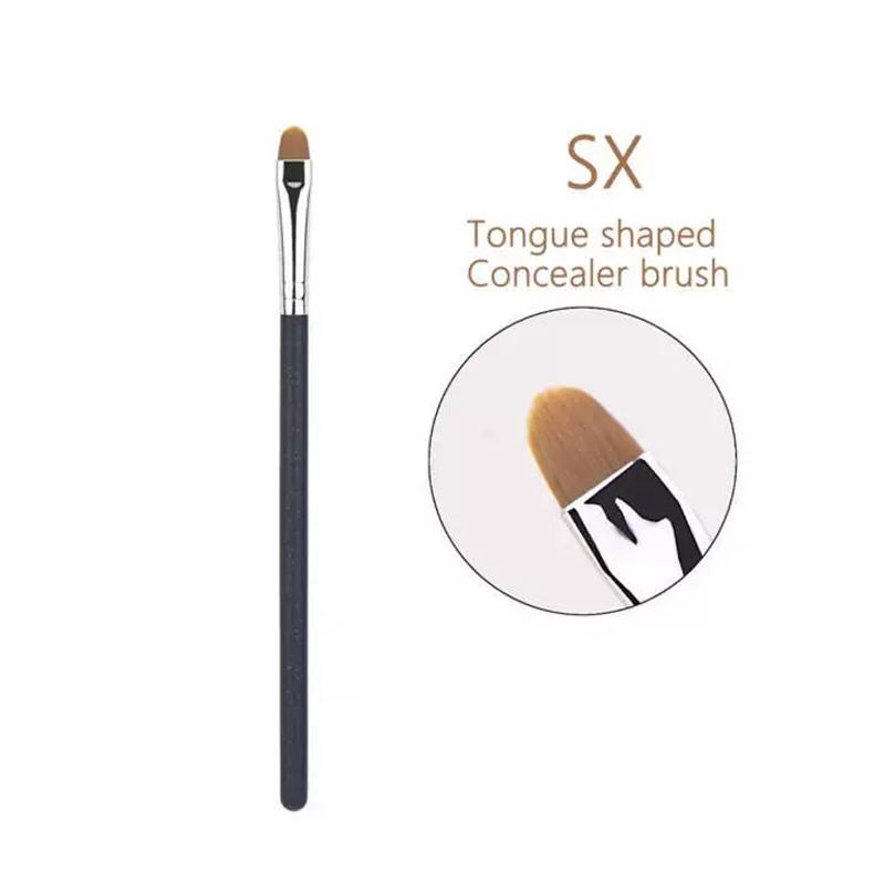 

Плоская круглая ультратонкая кисть для тонального крема и консилера, профессиональный инструмент для макияжа контуринга жидким и кремовым консилером, 4 типа размеров