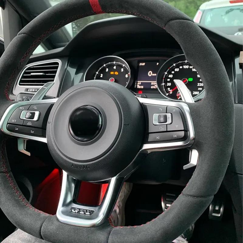 2Pcs Car Auto Steering Wheel Paddle Extend Shifter Metal Shift Gear Paddle Extension For VW GOLF 7 GTI R GTD GTE MK7 2014-