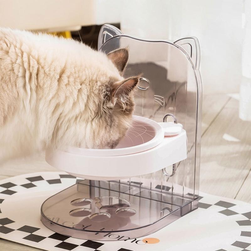 Durable Neck Protectors Pet Bowl Feeder Skid-Proof Large Capacity Cat Dog Bowls Adjustable Height Pet Feeding Bowl