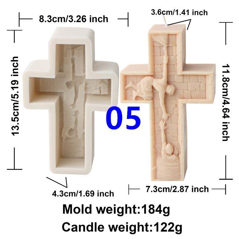 3D Prayer Madonna Jesus Portrait Silicone Mold DIY Handmade Religious Statue Candle Gypsum Molds Art Home Decoration