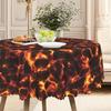 1 Lava Tablecloth Volcano Decorations Halloween Tablecloths, Lava Party Supplies Suitable For Round And Long Tables