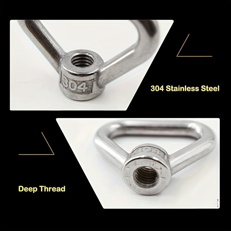Triangular Ring Nuts, Marine Screw Cap, Hanging Ring Nut, Durable Metal Hardware for Home Renovation, Various Sizes