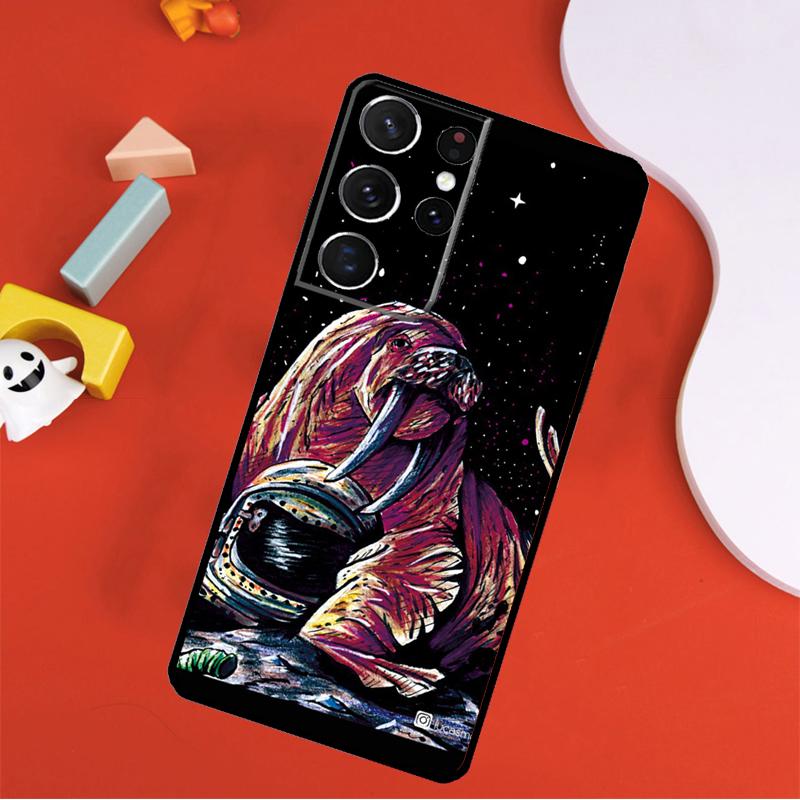 Cute Walrus Phone Case For Samsung Galaxy S25 Ultra S24 Ultra S9 S10 S20 S21 S22 S23 Plus S24 FE Cover