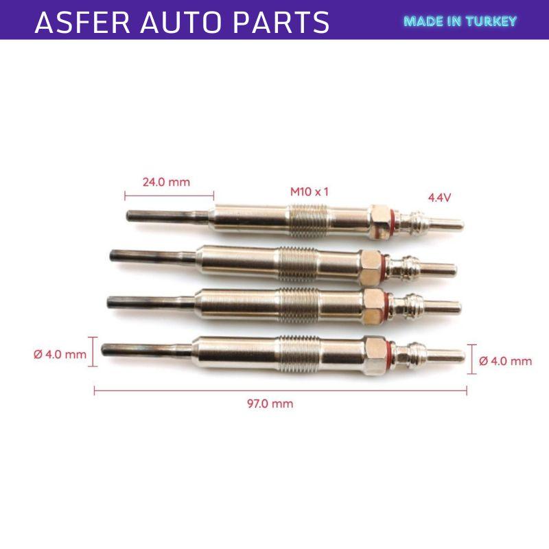 Glühkerzen-Satz 4 Stück Für Renault Dacia Nissan Mercedes 1.5 Dci Oem 8200682592 11065-5687R A4151590001 11065-00Q0E