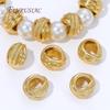 4/8Pcs 18K Gold Plated Decorative Beads,Spacer Beads For Jewelry Making,Metal Separator Bead For Bracelets DIY Accessories