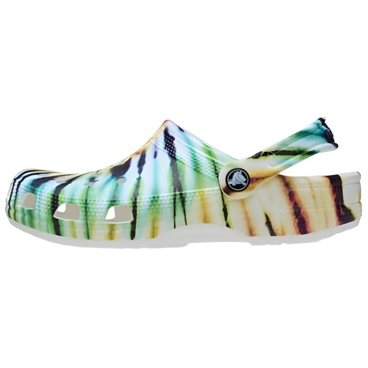 Crocs EVA Classic Tie Dye Clog Unisex Clogs Green White Yellow 211937-90H