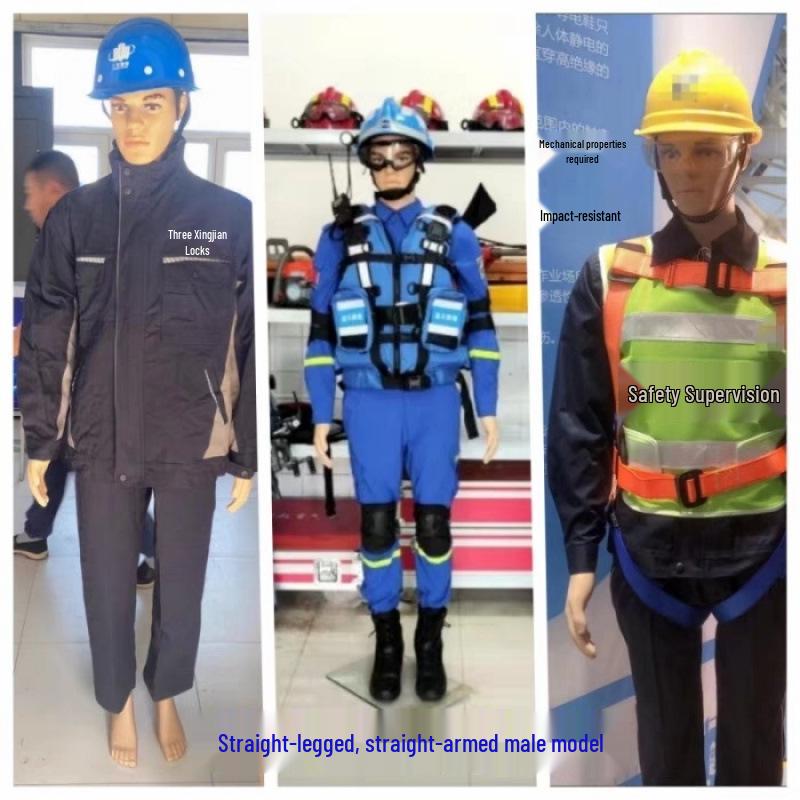 Standing Male Mannequin with Facial Features for Clothing Display