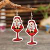 Cross-border Retro Cartoon Santa Claus Cup Earrings