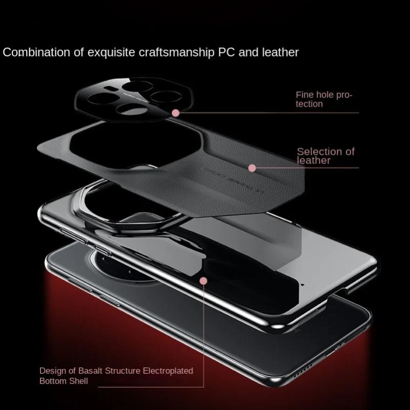 Étui de téléphone en cuir épissé pour Honor Magic 7 Lite 7Pro Coque antichoc plaquée mate pour Honor X9C Smart Magic 7 6Pro 300 200