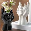 Female Form Face Art Flower Vase Makeup Brush Storage Holder Home Office Plant Flower Pot for Living Room Table Decoration