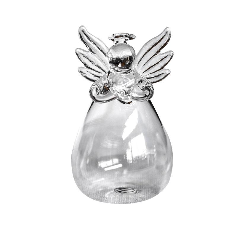French Mini Angel Vase for Hydroponic & Dried Flowers - Creative Glass Ornament