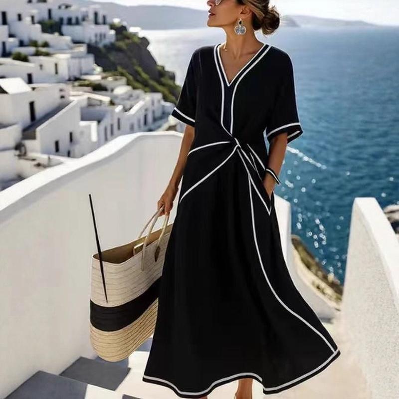 European Style Summer Elegant Maxi Dress Commuting