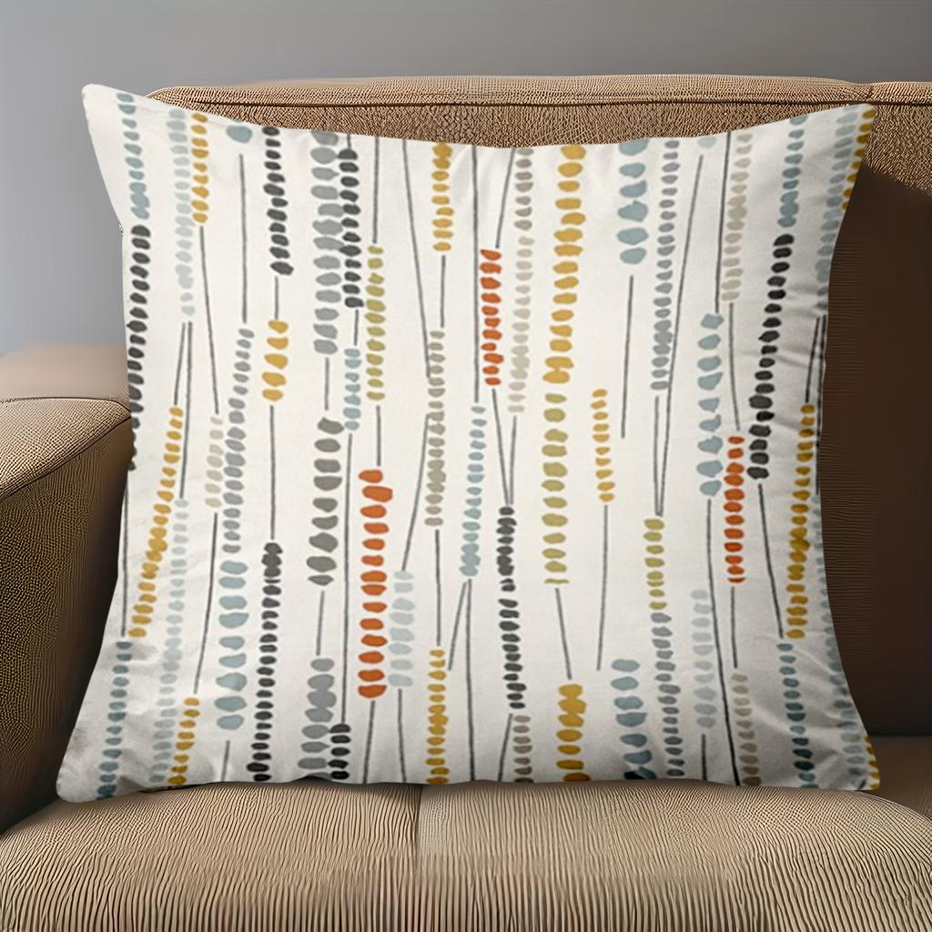 1 pieces -2D flat printing Colorful Dotted Pattern Throw Pillow Cushions Polyester pillowcase, sofa decorative cushion cov
