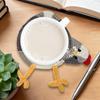 Chicken Fun Cup Mat Home Dining Table Knitted Cup Mat Crochet Drink Coasters for Kitchen Desk Home Bar Coffee