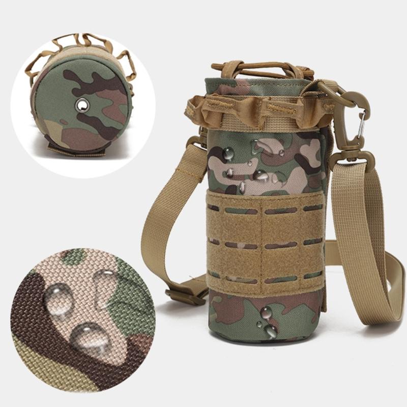 Water Bottle Holder Tactically Backpack Attachments Pouches Outdoor Water Bottle Carriers Bag for Gym Workout Hiking