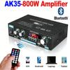AK35 800W Home Power Amplifier 2 Channel Bluetooth 5.0 Surround Sound FM USB Remote Control Mini HIFI Digital Stereo Amplifier