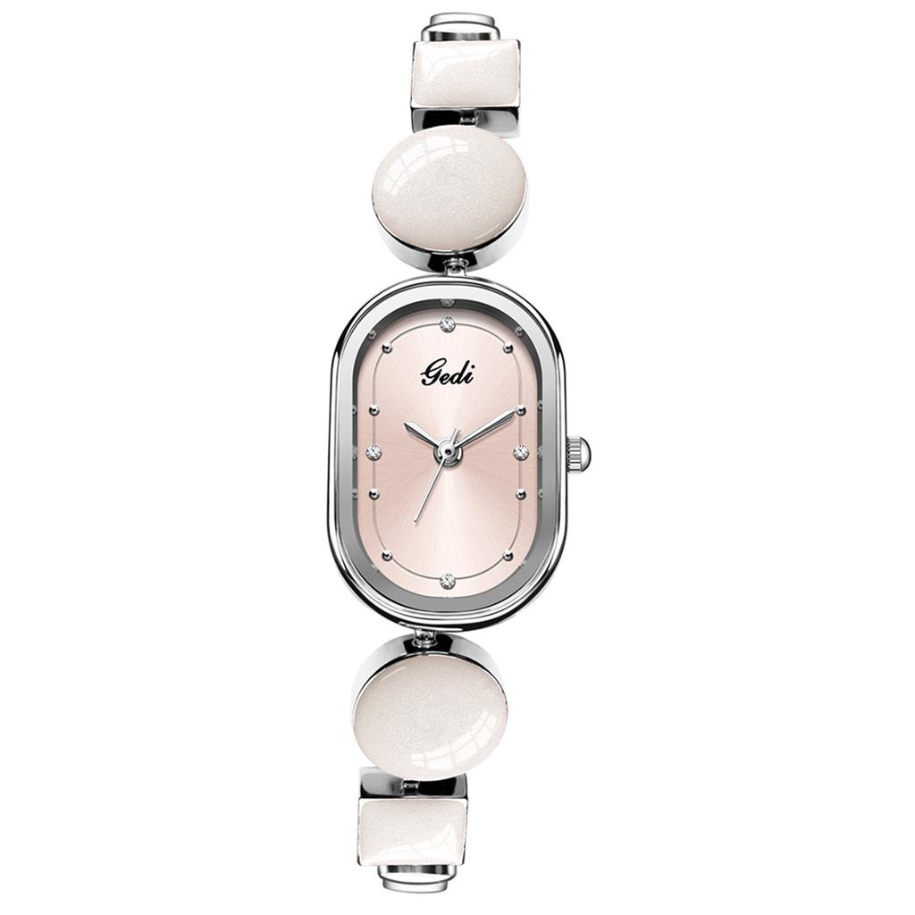 Delicate Oval Simple Bracelet Watch Niche Irregular Design Literary Women'S Quartz Watch
