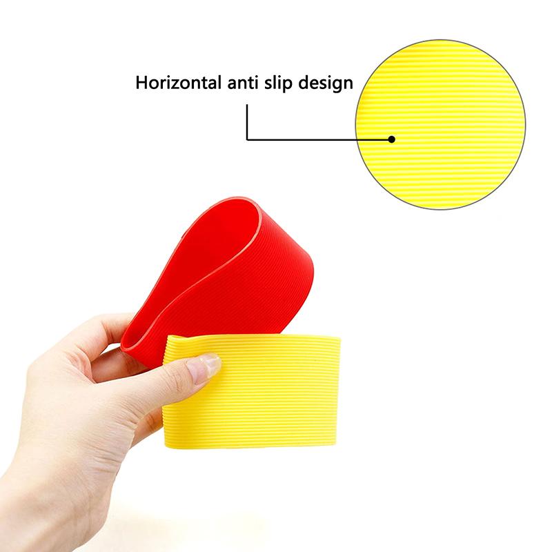 Silikonový protiopařovací protiskluzový kryt na kávový šálek Univerzální kónický závitový návlek na šálek Hrnček Keramický Skleněný kryt na šálek