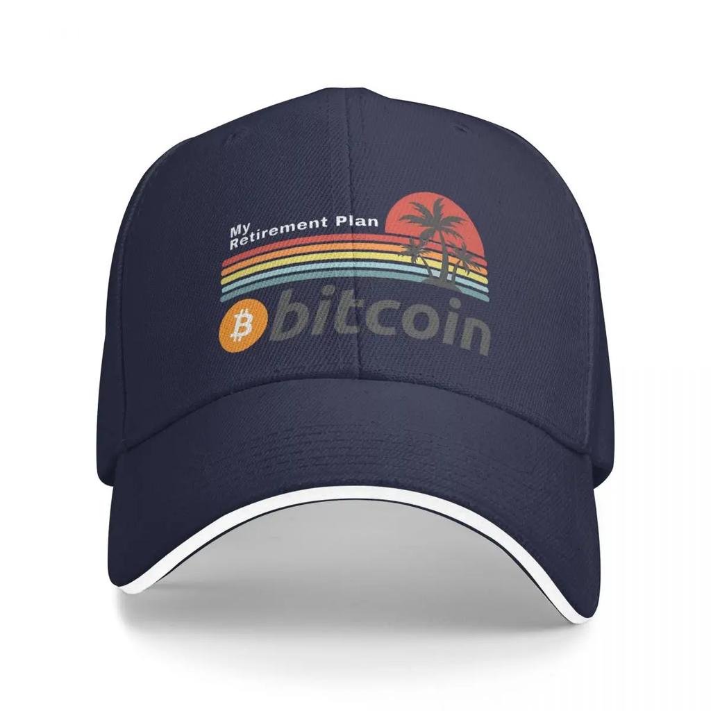 Bitcoin Cryptocurrency Art My Retirement Plan Dad Hats Pure Color Womens Hat Sunprotection Baseball Caps Peaked Cap