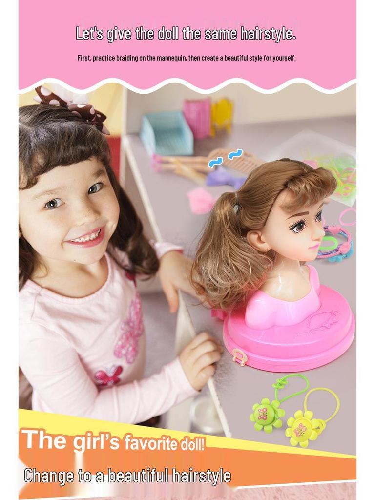 Hair Styling Barbie Doll Set: Half-body Princess Makeup Toy for Girls
