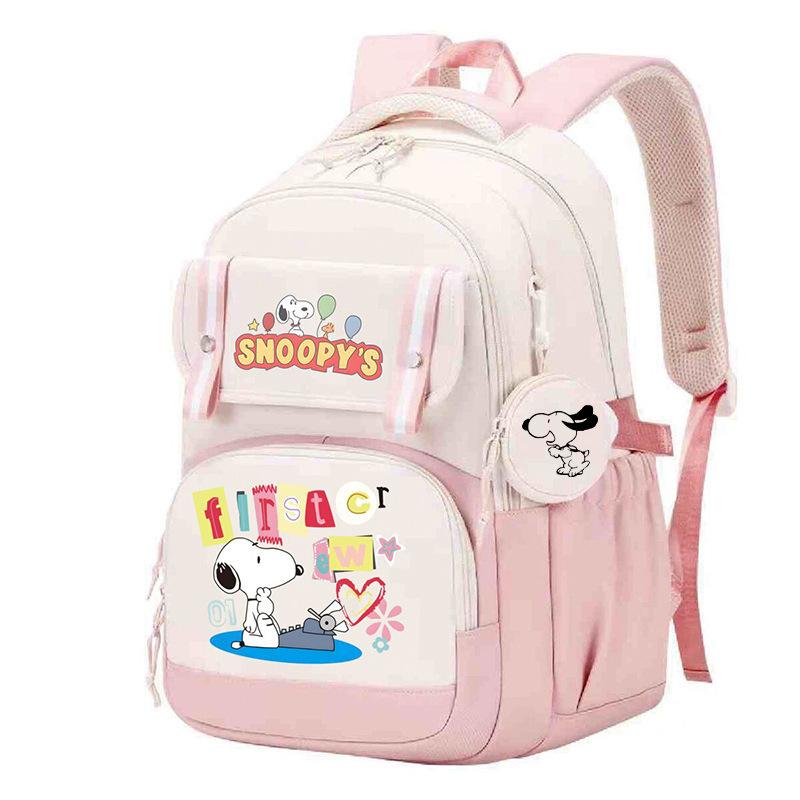 Large Capacity Schoolbag with Shoulder Strap; Student Three-piece Pencil Case Set