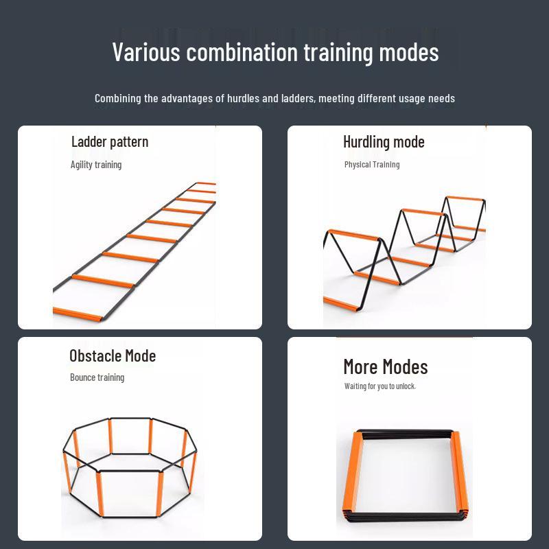Multifunktionale Schmetterlings-Agilitäts- & Hüpfkästchen-Leiter für Kinder-Basketball, Fitness- & Fußball-Beinarbeitstraining.