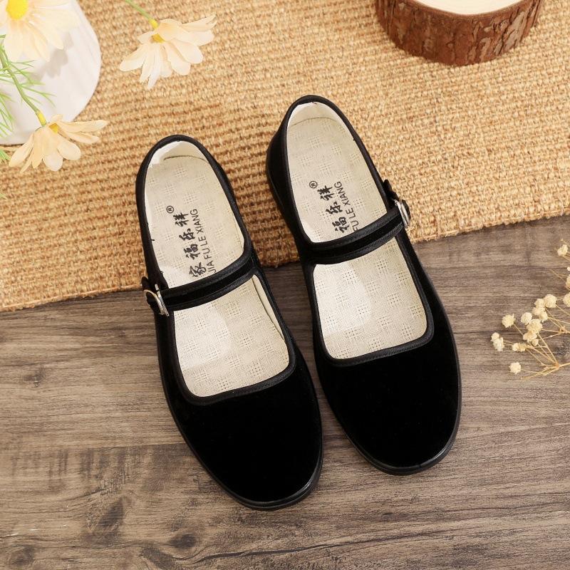 Shoes New Dance Non-slip Breathable Mom Shoes Medium Velvet Cloth Shoes Hotel Commuter Shoes
